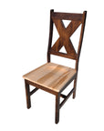 Rustic Sawbuck X Back Chair
