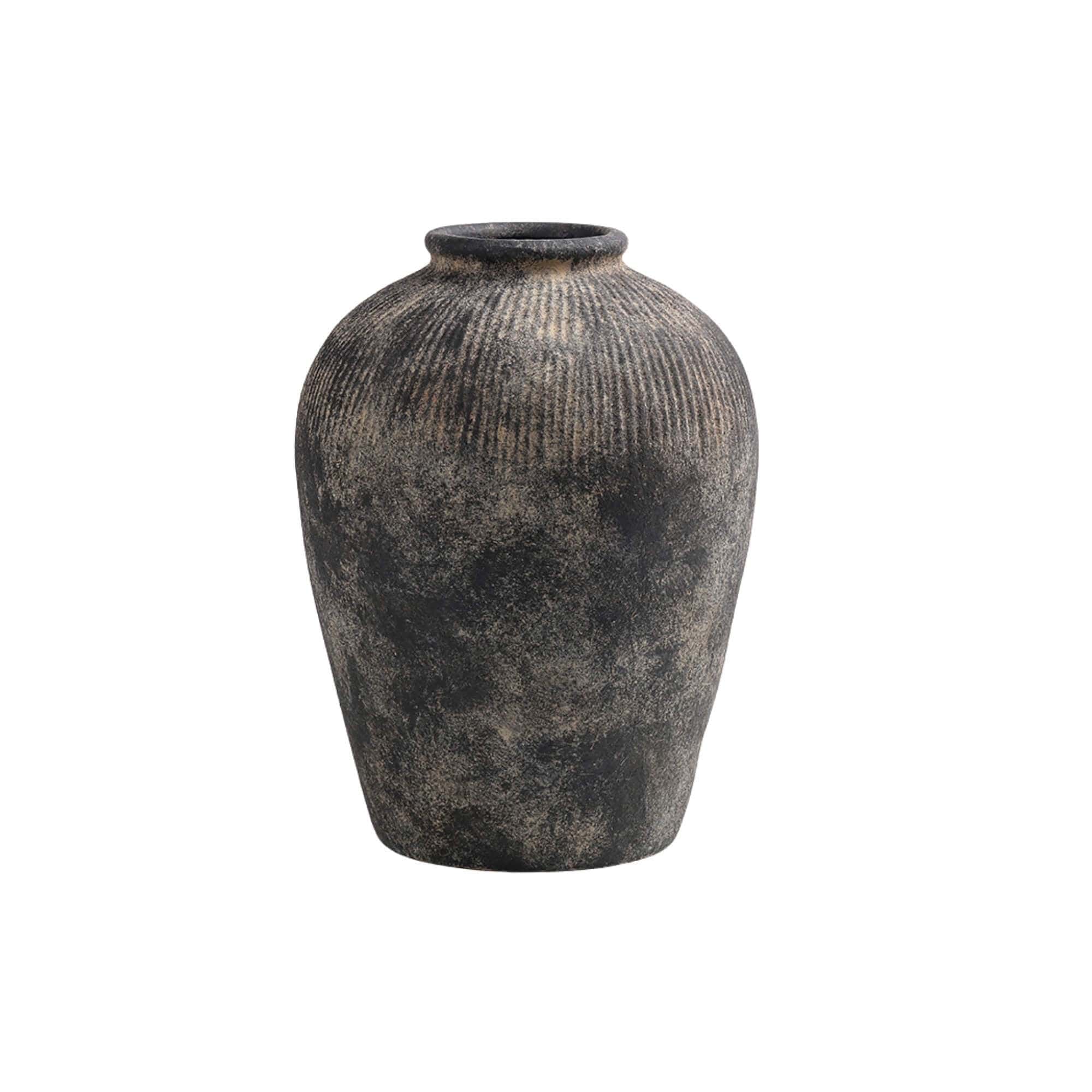 Black Terracotta Vase