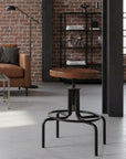 Iron Works Swivel Stool