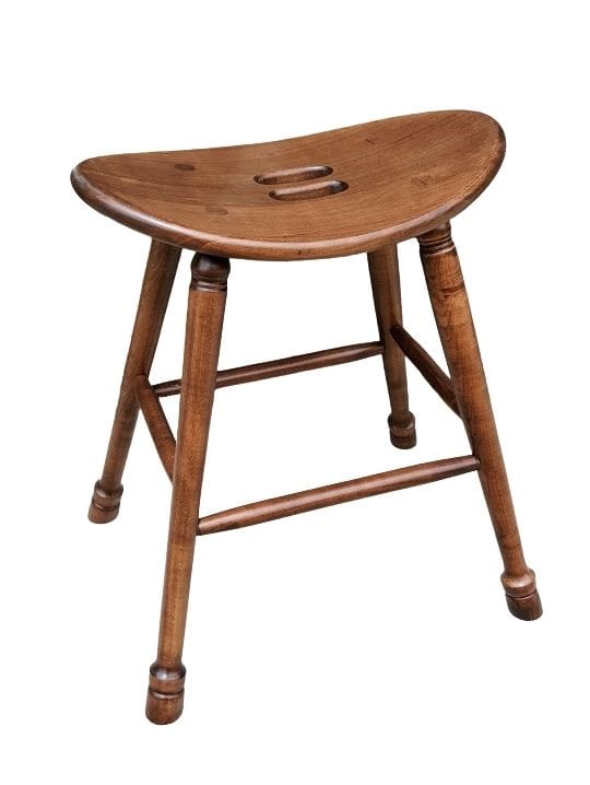 Saddle with Turned Leg Stool