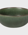 Mosswood green pottery dessert bowl