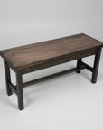 A simple, solid wood bench with a smooth texture finish, supportive and stylish design, suitable for various lengths.