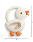 Silicone Teether with Rattle - Goose