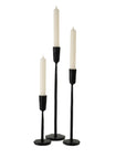 Luna Forged Candlestick, Black