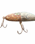 Wooden Fishing Lure - Silver, Brown & Yellow