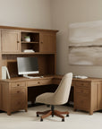 A Series Office Corner Desk with a Hutch