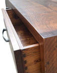 Backwoods Nightstand close up of open drawer