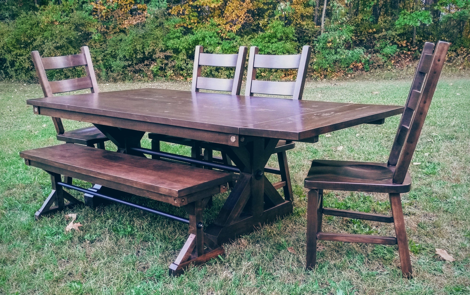 Brewster Table with complete dining set