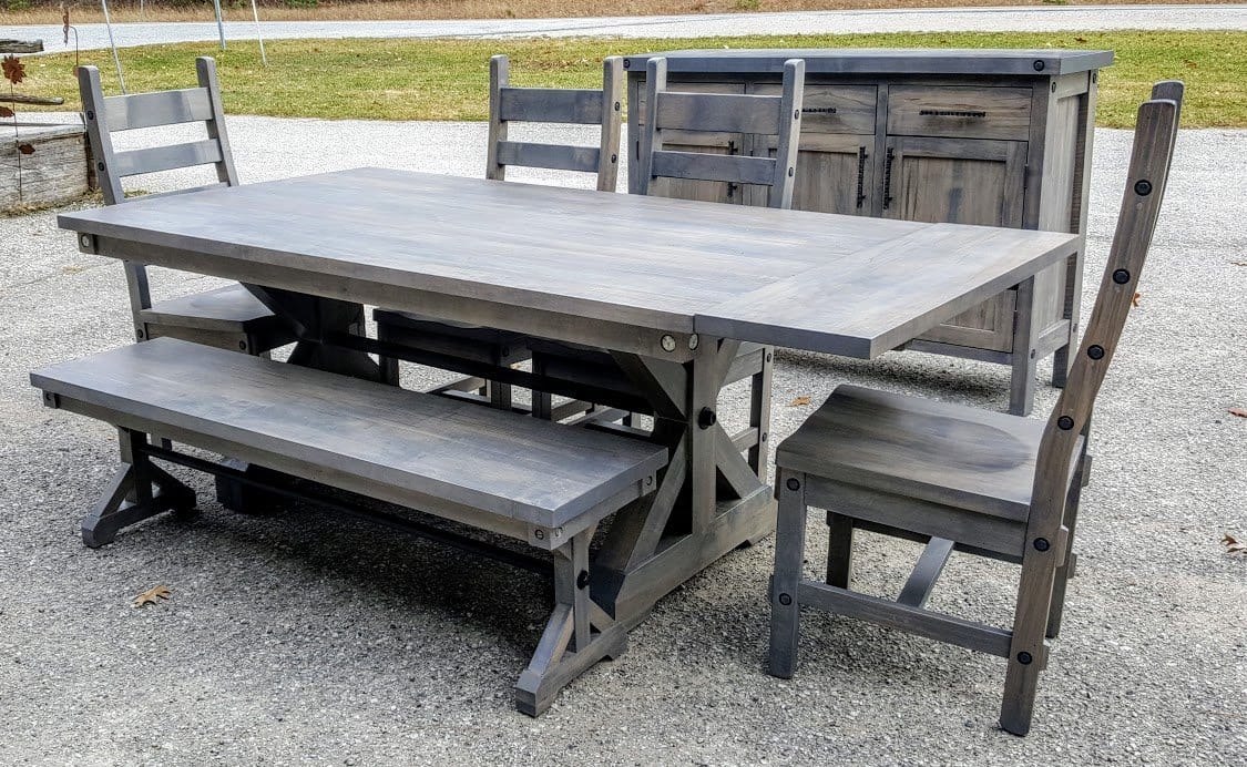 Brewster Table with complete dining set