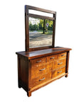 Timber Dresser with 7 Drawers and Optional Mirror