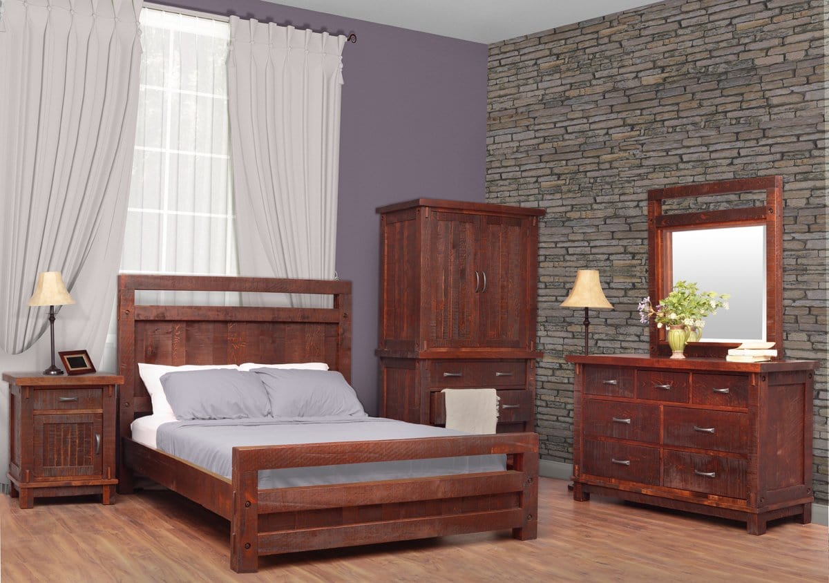 Timber Bed with complete bedroom set