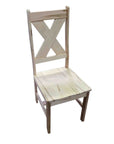 Rustic Sawbuck X Back Chair