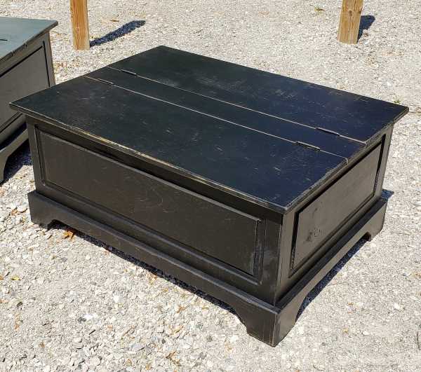 Rustic Panel Coffee Table Box with lift up lids
