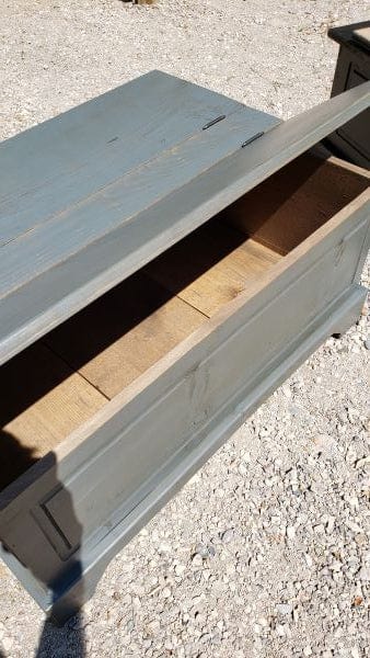 Rustic Panel Coffee Table Box with lift up lids