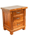 Timber Nightstand with 3 Drawers