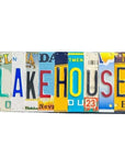 Lakehouse License Plate Sign - Reclaimed