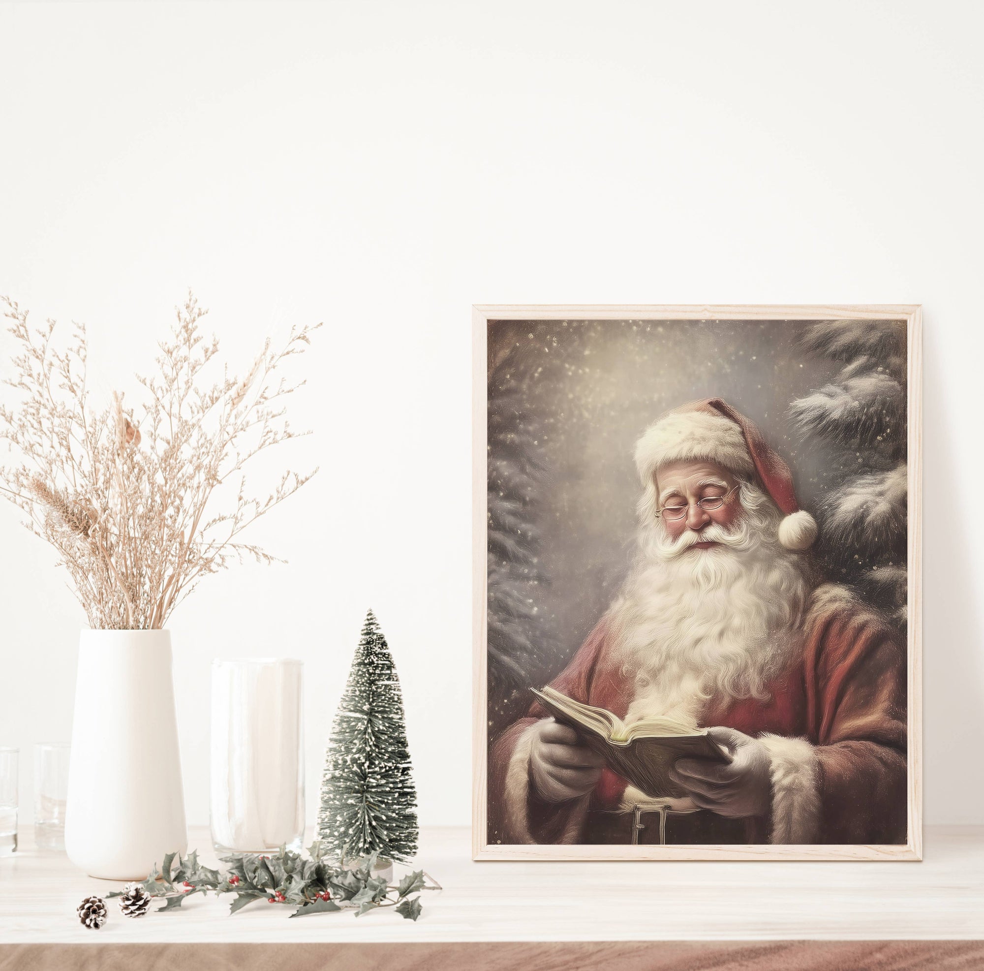 Saint Nick Antique Christmas Art Print