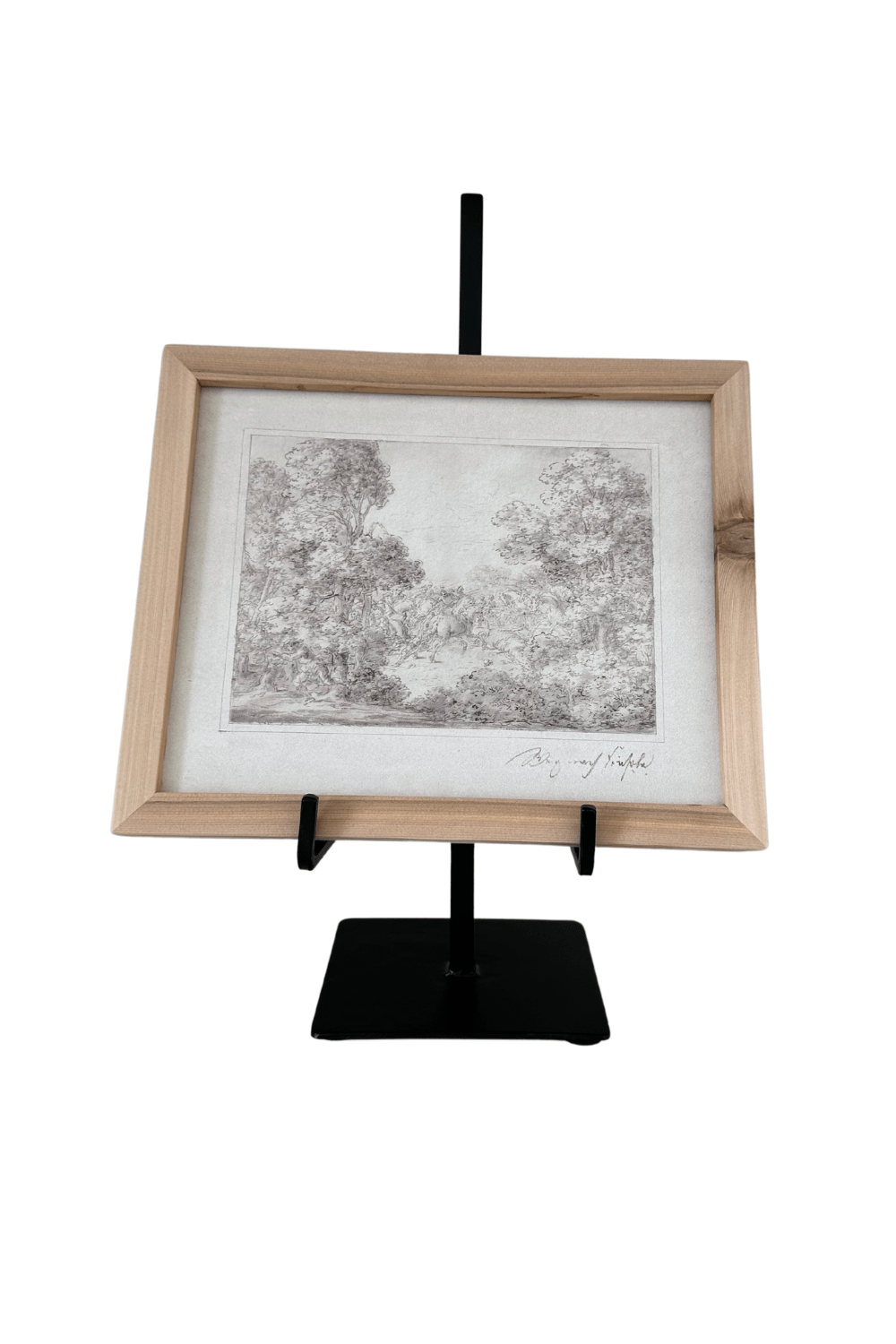 Picture Easel Stand Dual Arm Black Iron