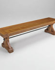Wooden bench with a white background