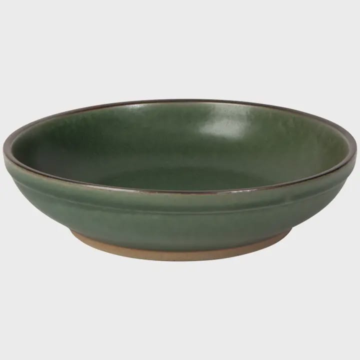 Mosswood green pottery serving bowl