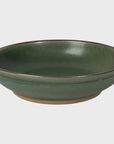 Mosswood green pottery serving bowl