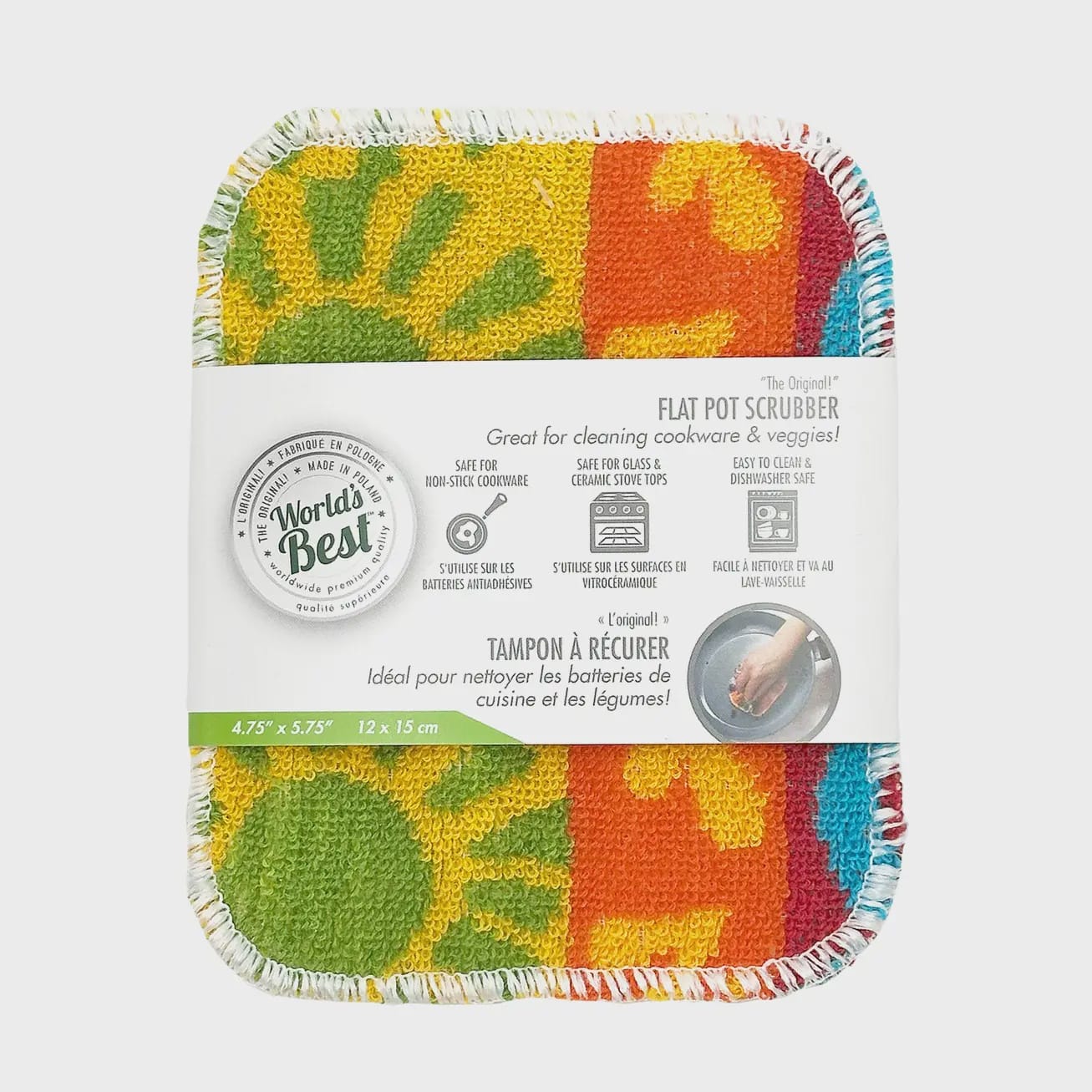 Flat pot scrubbers
