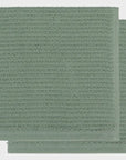 Two sage green 100% cotton dishcloths. Set of 2 dishcloths