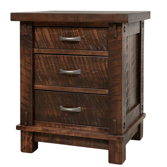 Timber Nightstand, 3 Dwr
