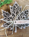 Maple Leaf Coasters (Set of 4)- Cut Wood (Maple, Walnut, Cherry)