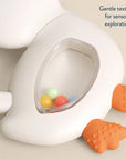 Silicone Teether with Rattle - Goose