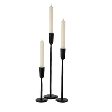 Load image into Gallery viewer, Luna Forged Candlestick, Black
