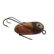 Load image into Gallery viewer, Wooden Fishing Lure - Brown, Orange &amp; Green
