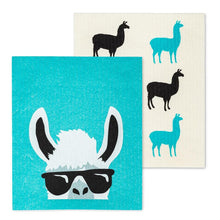 Load image into Gallery viewer, Swedish Dishcloths - Lama with Sunglasses
