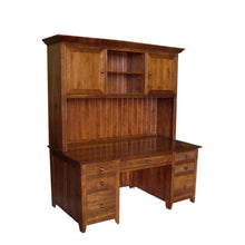 Load image into Gallery viewer, A Series Office Desk with drawers on each side and a hutch
