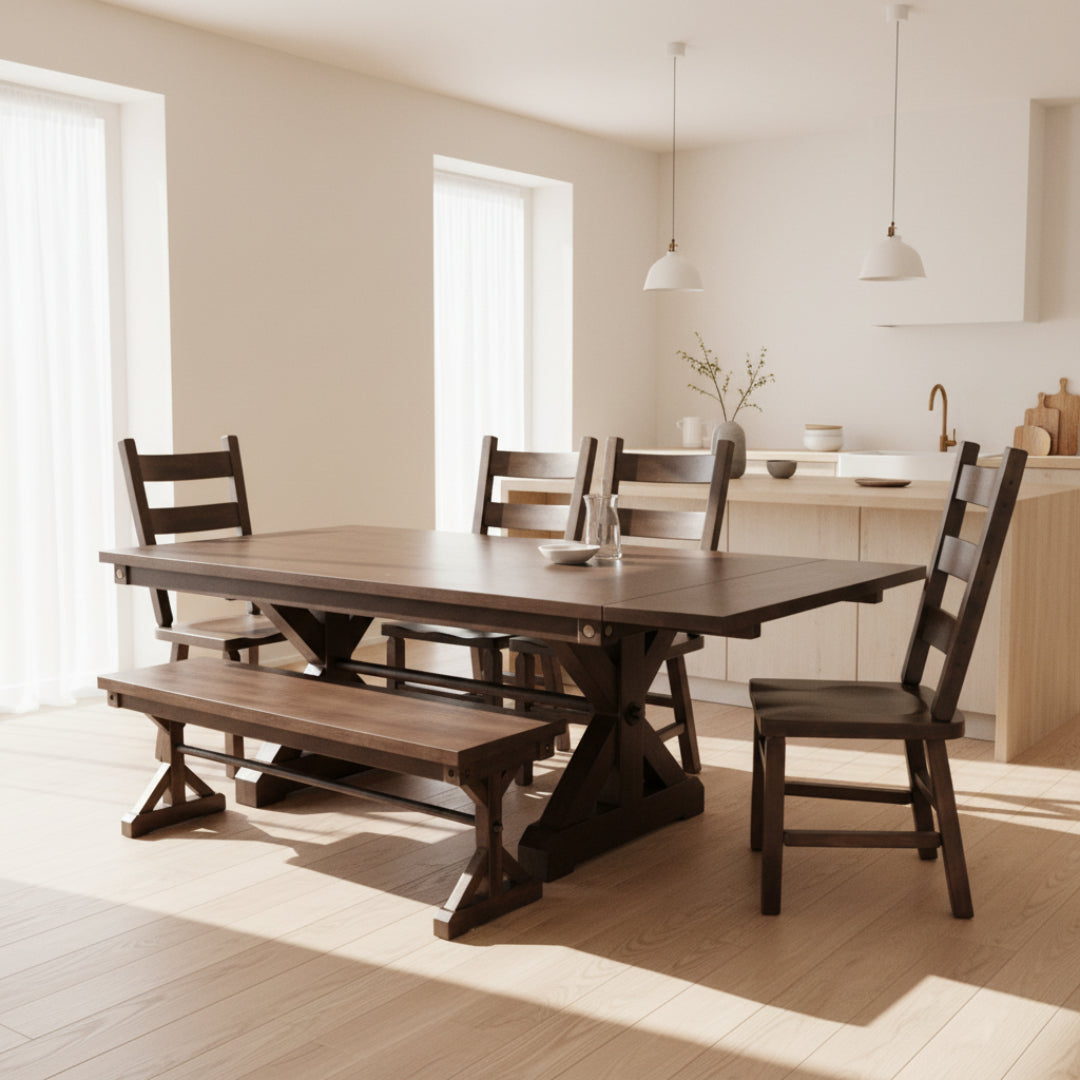 Brewster Table with complete dining set