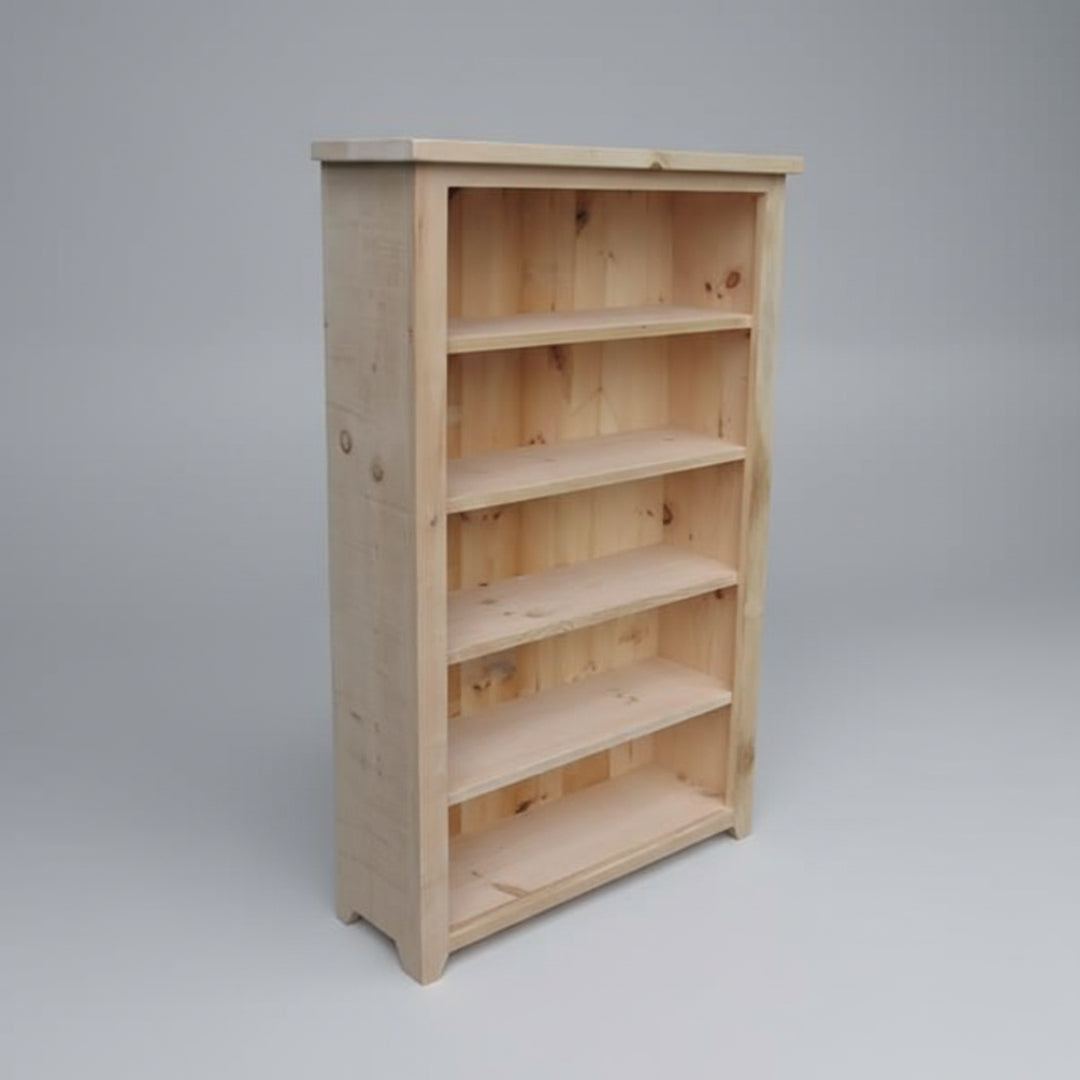 A wooden Dakota bookcase with multiple shelves, displayed against a white background.