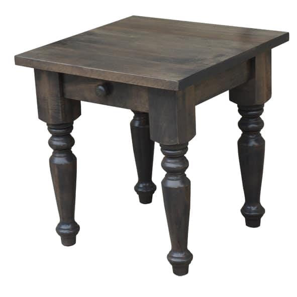 Nith River End Table Turned Legs with Drawer