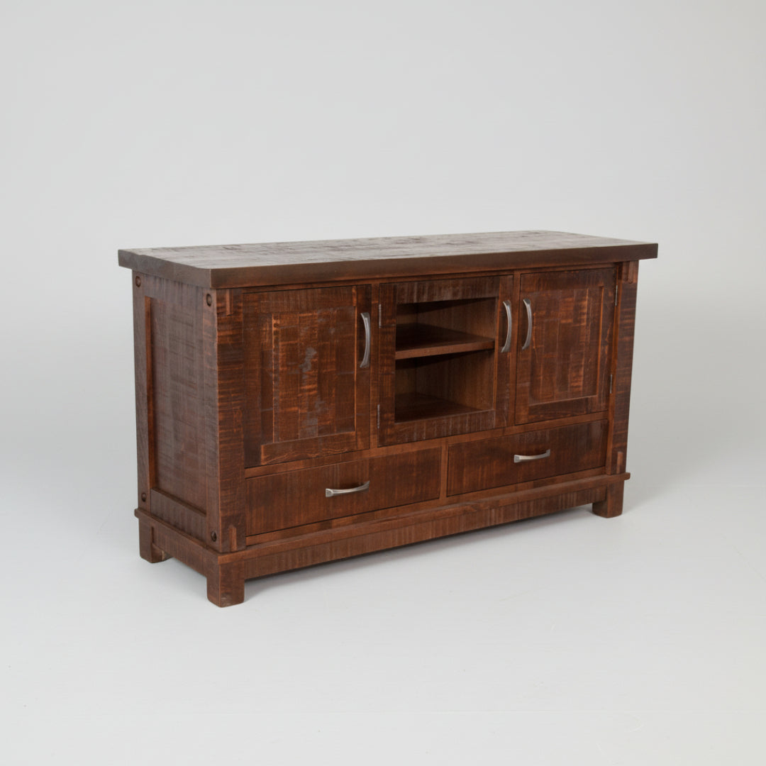 Timber Entertainment Unit with 3 Doors and 2 Drawers