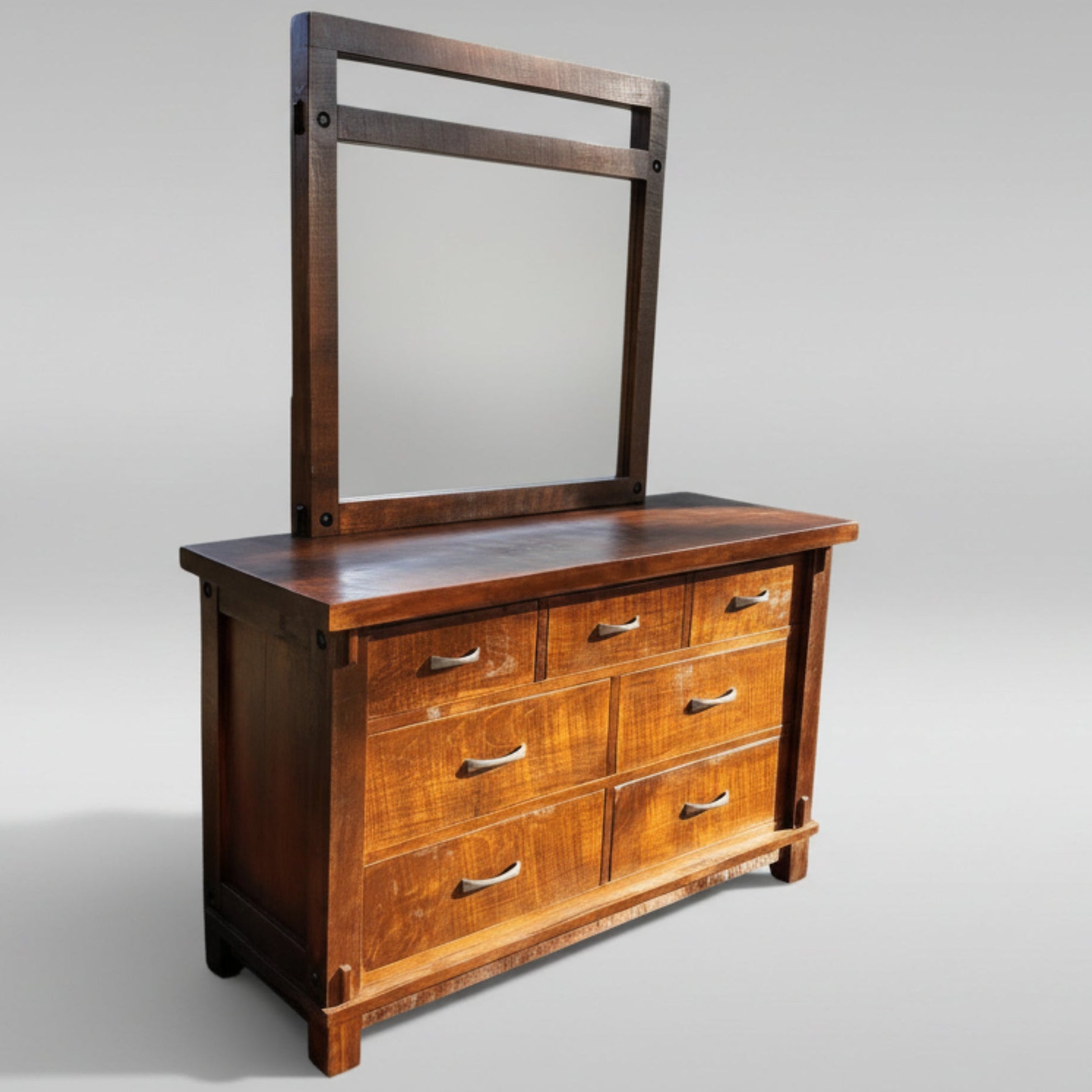 Timber Dresser with 7 Drawers and Optional Mirror