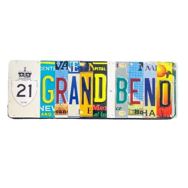 Grand Bend License Plate Sign - Reclaimed