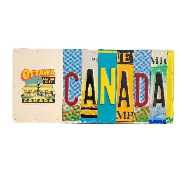 Canada License Plate Sign - Reclaimed