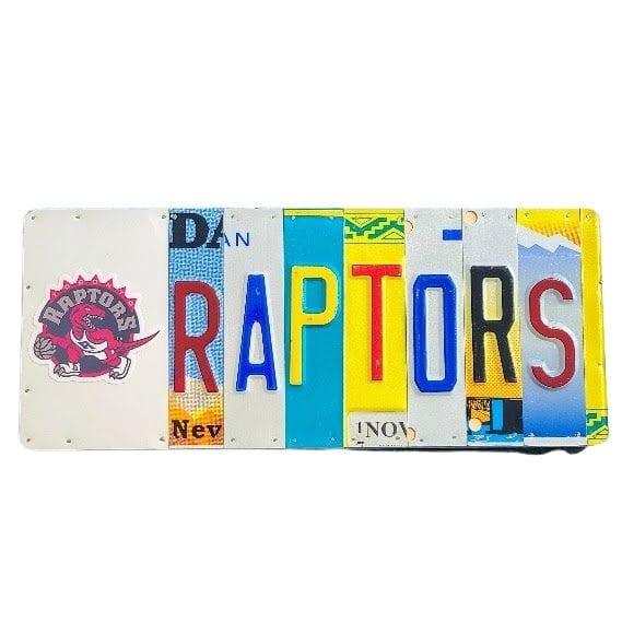Raptors License Plate Sign - Reclaimed